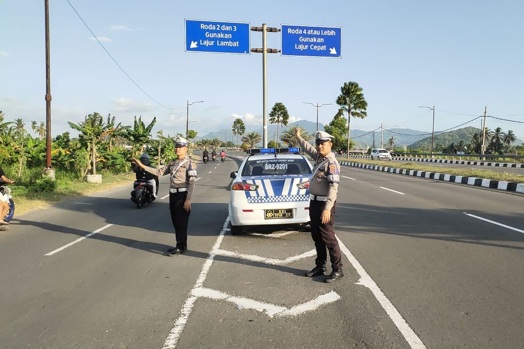 Edukasi dan Pencegahan 3C di Jalur Vital BIL oleh Satlantas Lombok Barat